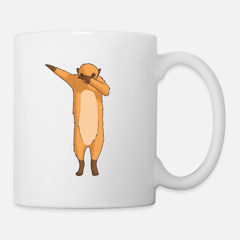 Tanzendes Erdmännchen - Meerkats Dabbing Dancing - Tasse - Weiß