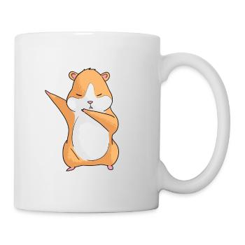 Tanzender Hamster - Teddyhamster Dabbing Dancing - Tasse - Weiß - Rechts
