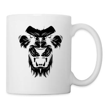 Lion Shadow Design - Lion head black - Mug - white - Right