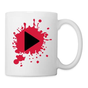 Play - Player - Musik - Tasse - Weiß - Rechts