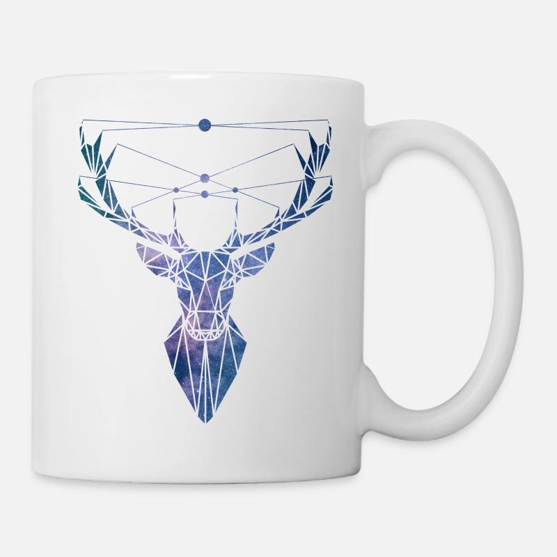 Cerf géométrique - Mug blanc - blanc