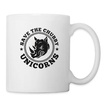 Save the chubby unicorns - Tasse - Weiß - Rechts