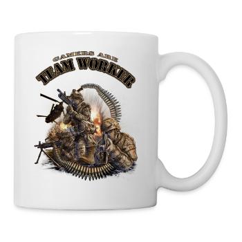 conceptions de joueur de joueur Nerd sont Teamworker petits - Mug blanc - blanc - Droite
