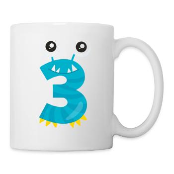 Geburtstag Kind 3 Jahre Geschenk - Tasse - Weiß - Rechts