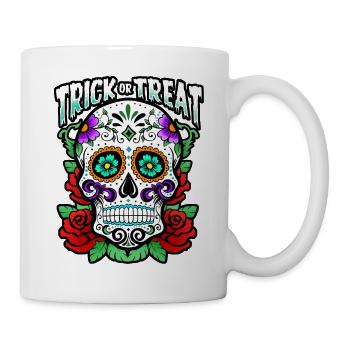 Trick Or Treat - Skull - Halloween - Mug blanc - blanc - Droite