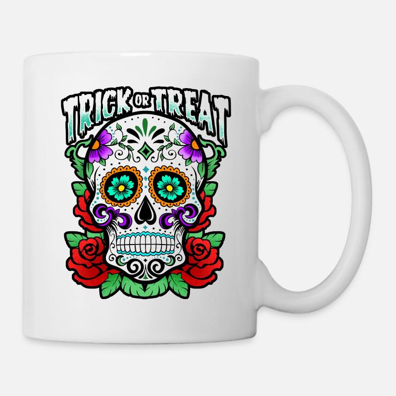 Trick Or Treat - Skull - Halloween - Mug blanc - blanc