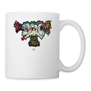Affe Weisheit - Tasse - Weiß - Rechts