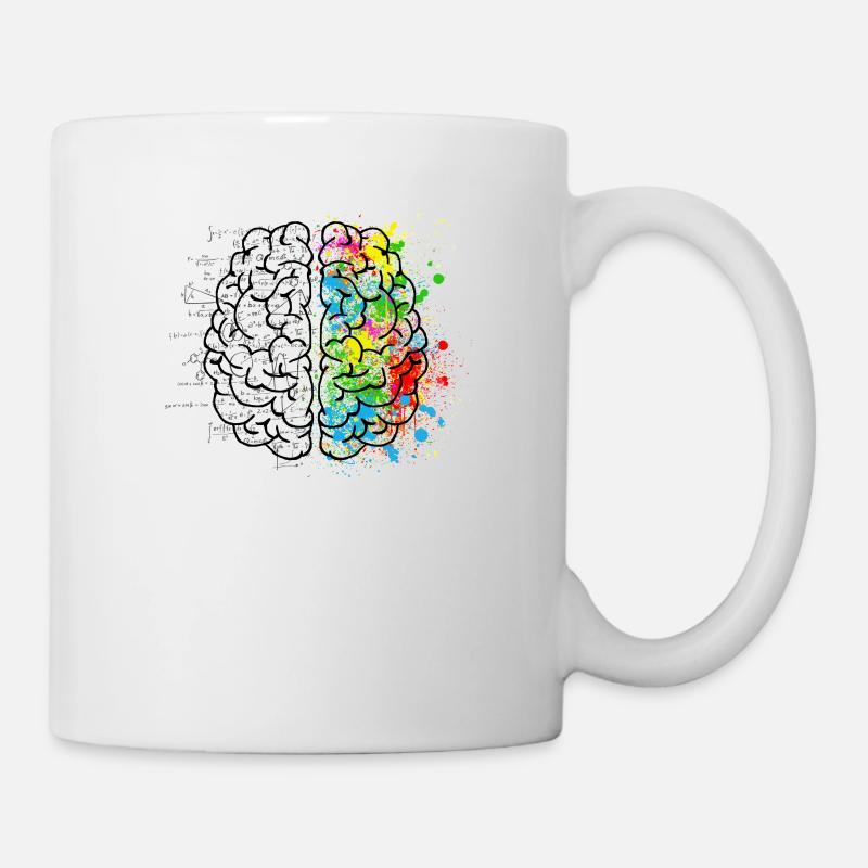 Creative or logich in the brain - Mug - white