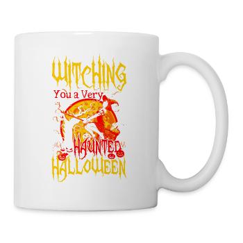 Witching you a hunted Halloween - Mug - white - Right