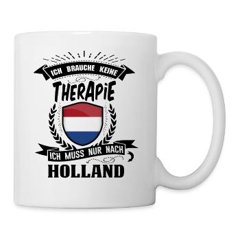 Ich brauche keine Therapie Holland (black) - Tasse - Weiß - Rechts