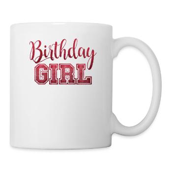 birthday girl birthday shirt - Mug - white - Right