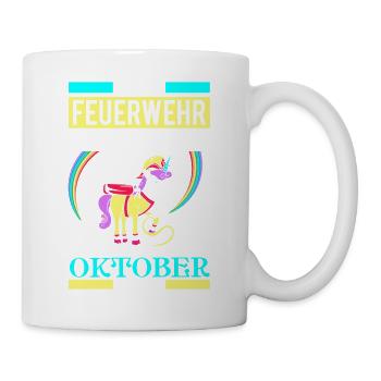 October - fire princess - birthday - Unicorn - DE - Mug - white - Right