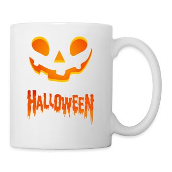 Terrifying Pumpkin. Halloween Scary T-Shirt - Mug - white - Right