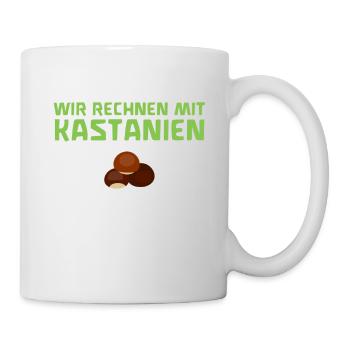 Waldorfschule - lustig - Wir rechnen mit Kastanien - Tasse - Weiß - Rechts