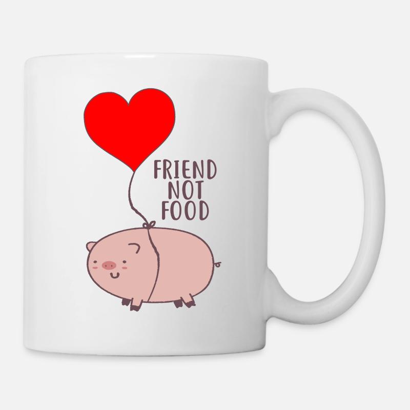 ami pas de nourriture - Mug blanc - blanc