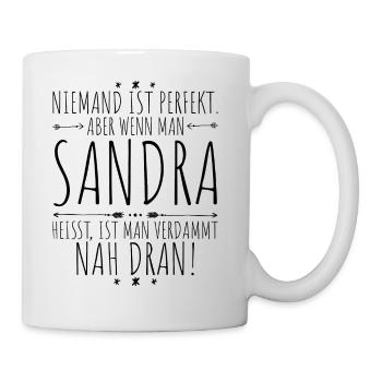 Sandra perfekt - Tasse - Weiß - Rechts