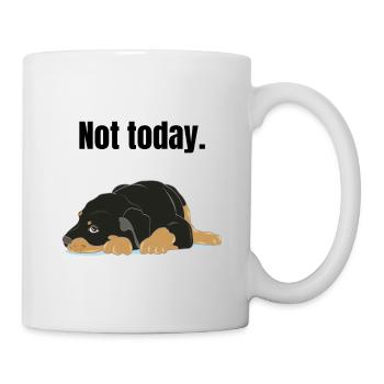 cadeau rottweiler paresseux - Mug blanc - blanc - Droite