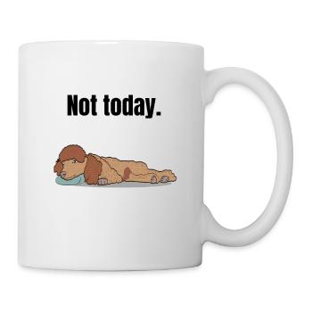 Poodle lazy tired dog gift - Mug - white - Right