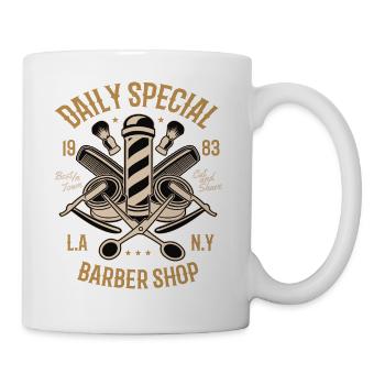 BARBER SPECIAL - beauté et salon de coiffure shirt design - Mug blanc - blanc - Droite