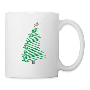 Weihnachtsbaum - Tasse - Weiß - Rechts