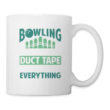 Bowling is like Duct Tape it fixes everything - Mug blanc - blanc - Droite