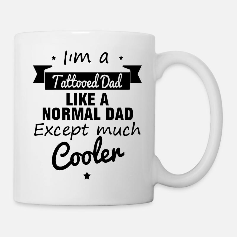 Tattooed Dad, Daddy, Tattoo, Father - Mug - white