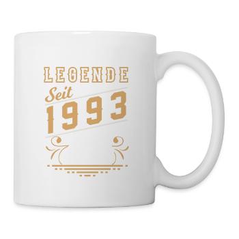 Geburtstag Shirt Landwirt Traktor Legende 1993 - Tasse - Weiß - Rechts