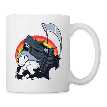 la mort de la mort licorne Sense cadeau drôle - Mug blanc - blanc - Droite