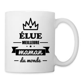 élue meilleure maman,cadeau mère,fête des mères - Mug blanc - blanc - Droite