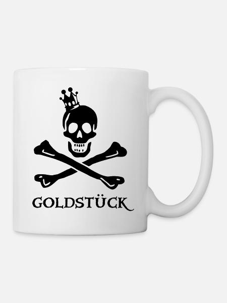 ~ ~ Pièces d'or - Mug blanc - blanc