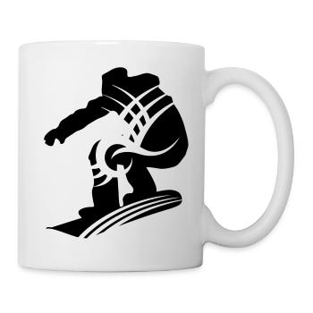 Snowboarding male de - Tasse - Weiß - Rechts