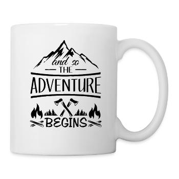 And so the Adventure begings - camping scout gift - Mug blanc - blanc - Droite