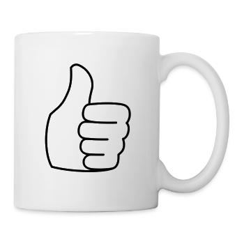 daumen hoch - Tasse - Weiß - Rechts