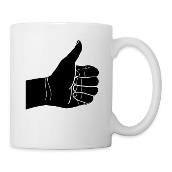 daumen hoch - Tasse - Weiß - Rechts