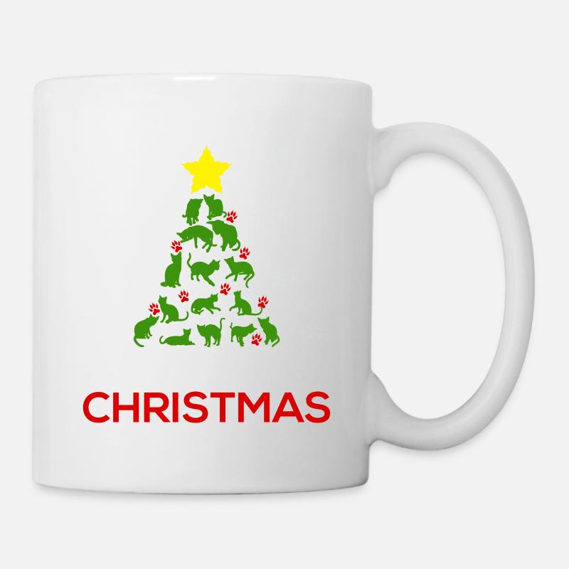 Meowy Christmas Tree - Tasse - Weiß
