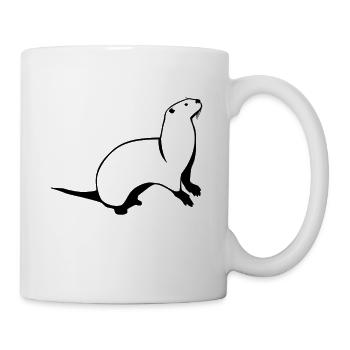 loutre - Mug blanc - blanc - Droite