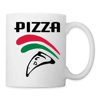 Pizza (3c) - Tasse - Weiß - Rechts
