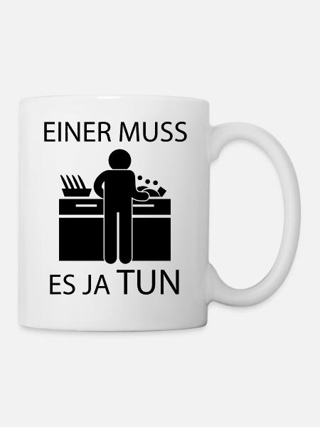 Abwaschen - Tasse - Weiß