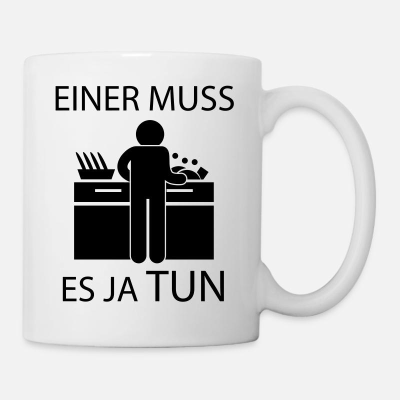 Abwaschen - Tasse - Weiß