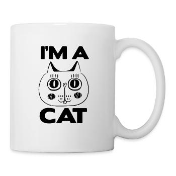 Ich bin eine Katze / I'm a cat - Tasse - Weiß - Rechts