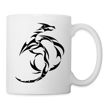 Stammesdrache - Tasse - Weiß - Rechts