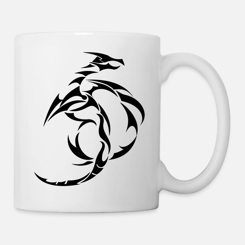 Dragon tribal - Mug blanc - blanc
