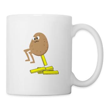 pomme de terre poof frites frites frites drole noel nouveau haha - Mug blanc - blanc - Droite
