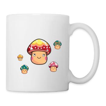 happy mushroom mushroom trance hallucin trip tekno - Mug - white - Right