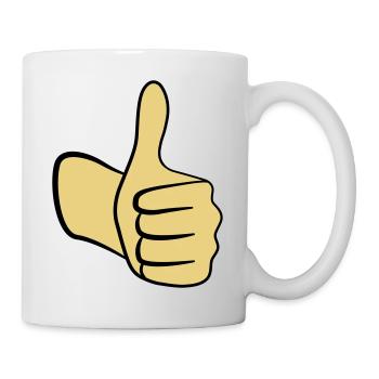 Daumen hoch! - Tasse - Weiß - Rechts