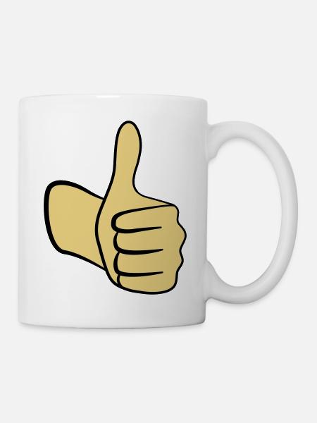 Daumen hoch! - Tasse - Weiß