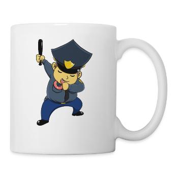 Tamponnant policier dab cadeau drôle drôle - Mug blanc - blanc - Droite