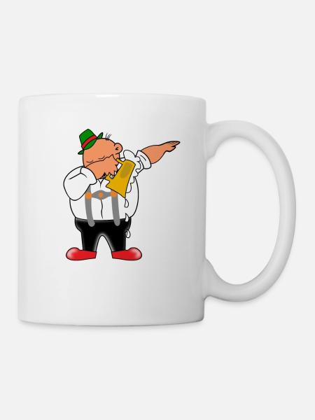 Lederhosen Dabbing - Tasse - Weiß