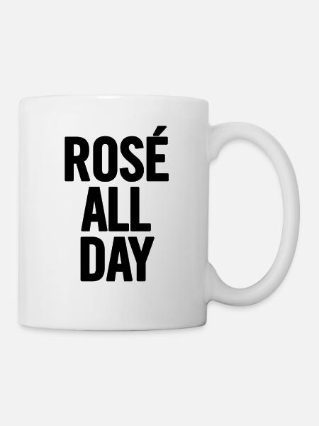All Day Black Rose - Tasse - Weiß