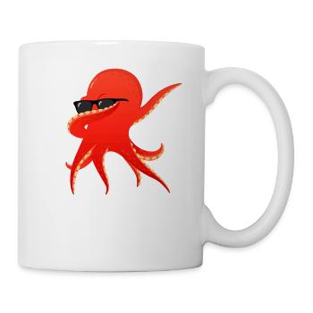 Octopus Dabbing With Sunglasses Dab Dance - Mug blanc - blanc - Droite
